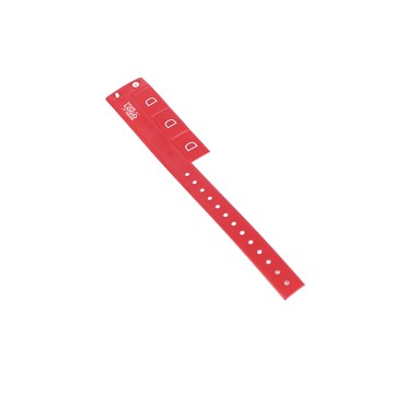 Customized Multi-Tab Vinyl Wristband with 3 Tabs